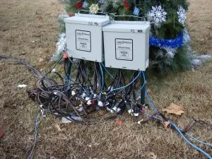 Not good: electrical connectors on the ground