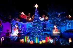 Over-the-top display with animated figures