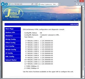 Joshua One ECG-P12S setup screen