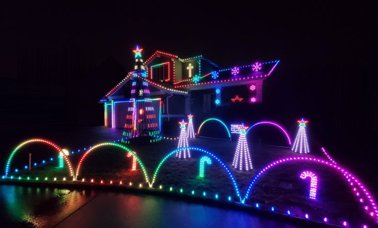 House in Lakeland Hills that uses RGB pixels