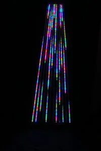 Pixel tree meteor effect