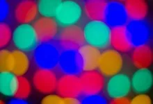 Out of focus Christmas lights