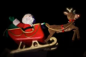 Moving Santa and sleigh