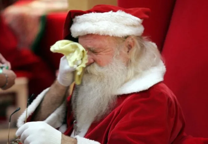 A really hot day for Santa