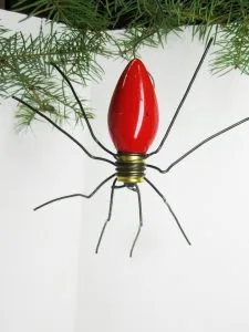Christmas bulb spider