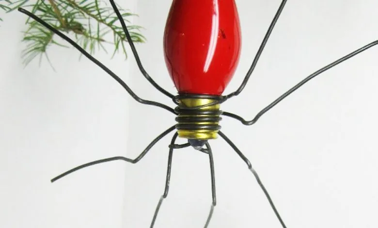 Christmas bulb spider
