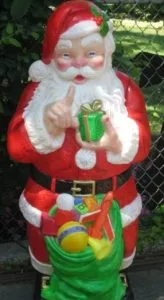 Santa blowmold post-restoration