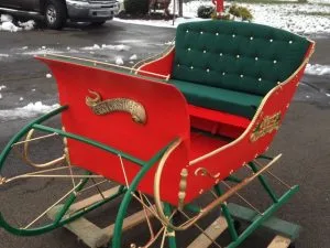 Santa rides in style!